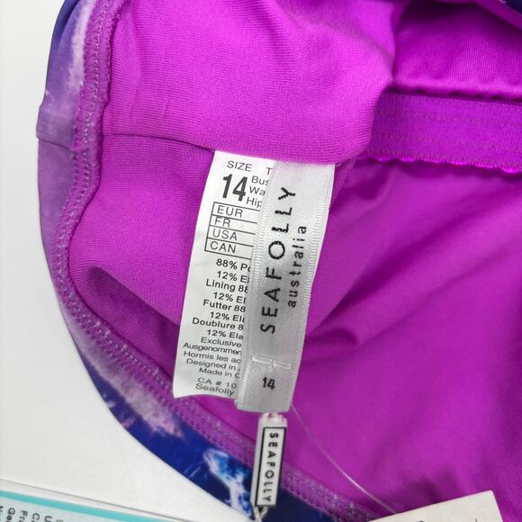 NEW Seafolly Tankini Bikini Top US 10 / AUS 14 Swimwear Desert Springs Palm Tree - Picture 6 of 9